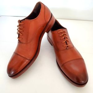 Cole Haan Grand OS Mens Brown Leather Oxford Cap Toe Size 9.5